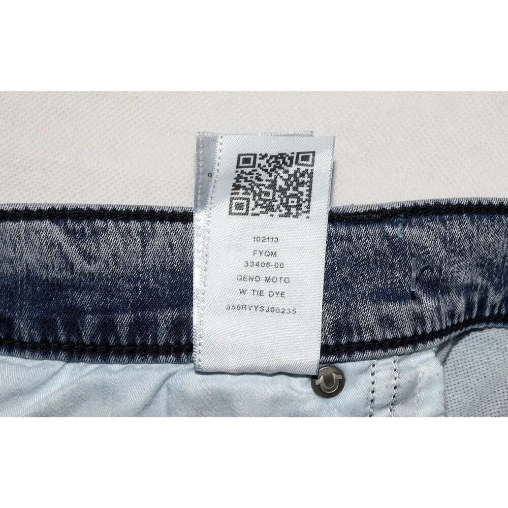 True‎ Religion Geno Relaxed Slim Moto Men's Shorts Size 42 Thrashed Distressed